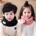 thumbnail image 7 of Boy Girl Winter Thick Knitted Elastic Neck Collar Kids Warm Knitted Scarves Children Neck Warmer Scarf BEIGE, 7 of 7