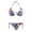 American Tie Dye Pattern, variant on Blue Fish Camouflage Pattern Bikini Swimsuit, Quick Drying Bathing Suit Soft Cool Bikini Set for Beach Summer