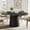 Black, variant on Tribesigns 55.11-Inch Oval Wood Dining Table with Cylindrical Pedestal for Dining Room (Brown)
