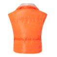 thumbnail image 7 of symoid Womens Coats- Fashion Zippers Slim Zipper Dual-purpose Bomber Warm Coat Tops Vest Orange S, 7 of 7