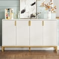 thumbnail image 6 of Tribesigns White Luxury Buffet Cabinet with Storage, 55 Inch Kitchen Sideboard Cabinet with 4 Doors, 6 of 12