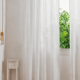 thumbnail image 3 of Cortinas blancas para sala de estar, 2 paneles de cortinas transparentes con textura de lino para filtrar la luz, cortinas semitransparentes para recámara (blanco), 3 of 4