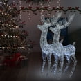 thumbnail image 1 of vidaXL XXL Acrylic Christmas Reindeers 250 LED 2 pcs 180 cm Cold white, 1 of 5
