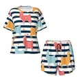 thumbnail image 4 of Lsque Colorful Llama Women's Short-Sleeved Pajama Set - 2 Piece Soft and Lightweight Sleepwear Set-Small, 4 of 9