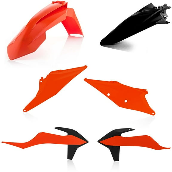 Acerbis Orange/Black Complete Plastic Body Kit (2791566812)