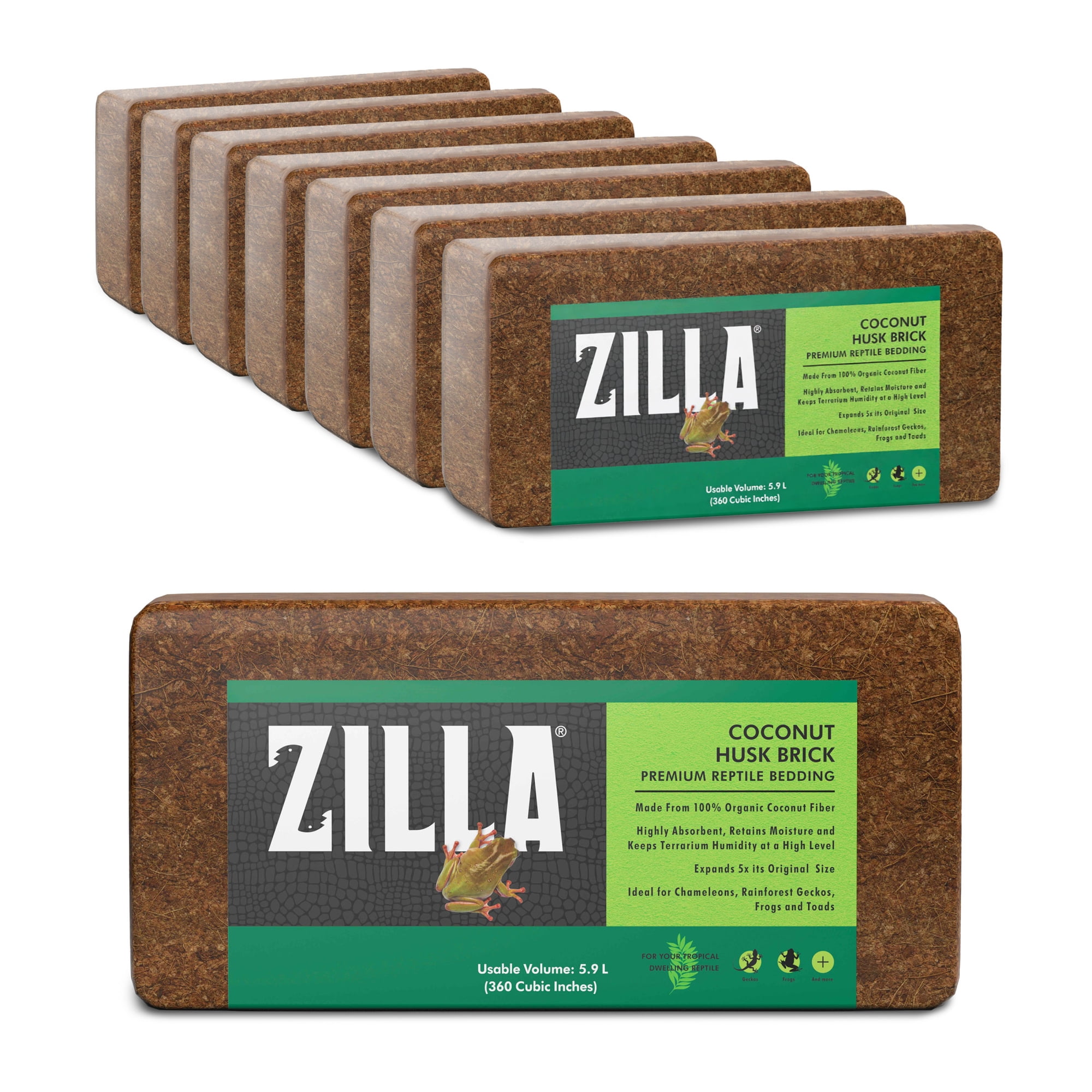 Zilla Coconut Husk Brick 8 Count