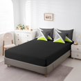 thumbnail image 4 of YST 7-Piece Bed in a Bag Comforter Set, Geometric Triangle Pattern, Full Size, Lime Green and Gray, Soft Microfiber, 4 of 5