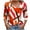 #0042-Red, variant on Uootdi Long Sleeve Shirts for Women Floral Print Asymmetrical V Neck Fall Tops Gift Retro Button T-Shirt Loose Fit Dressy Work Clo