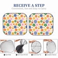 thumbnail image 5 of Goofa Groovy Daisy Flowers Pattern 2 Piece Car Windshield Sun Shade Foldable | Front Windshield Shade for Sun, Heat and UV Rays | Sunshade for Car Front Window-Small, 5 of 7