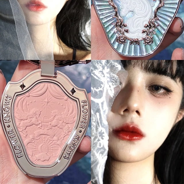 Highlighter Blush Paleta Luz Brillo de Larga Duración Blush Paleta de Polvo para Las Mujeres Niñas 05