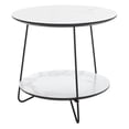 thumbnail image 4 of SAFAVIEH Avani Modern Style Round Side Table, White/Black (18.9 in. W x 18.9 in. D x 17.7 in. H), 4 of 9