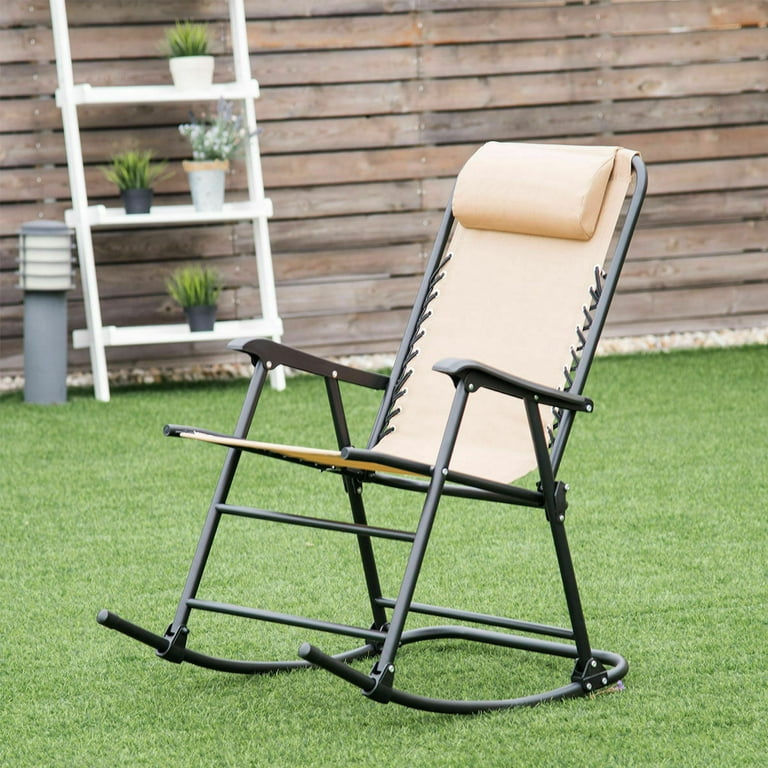 Costway Folding Rocking Chair Porch, Outdoor Foldable Rocker Chairs