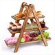 thumbnail image 1 of Bandejas para Servir de 3 Niveles de Madera, de Soporte para Magdalenas para Exhibición de Mesa de Postres, Soporte de Bandeja de Niveles de Madera Desmontable, 1 of 5