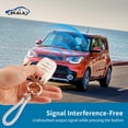 thumbnail image 3 of for Kia Key Fob Cover 4 Buttons Soft TPU Smart Car Key Shell Case for Kia Optima Soul Sportage Sorento Forte NIRO Rio Key Protector with Bling Leather Keychain,1,white, 3 of 6