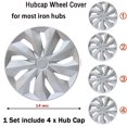thumbnail image 3 of Premium 14" Silver Wheel Rim Cover Hubcaps OEM Style Replacement Snap On Car Truck SUV Hub Cap - 14 Inch Set (4-Pack), 3 of 11