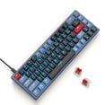 thumbnail image 6 of MageGee 60% Hot-Swap Mechanical Gaming Keyboard, 68 Keys Compact Blue LED Backlit Gaming Keyboard, Brown/Red/Blue Switch Wired Ergonomic Mini Office Keyboard for Windows PC Gamer, 6 of 10