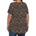 thumbnail image 5 of Fantaslook Womens Plus Size Tops Tunic Short Sleeve Shirts Floral Blouses Loose Summer Tops, 5 of 9