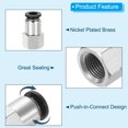 thumbnail image 4 of Unique Bargains 2 Pcs 1/2 Inch OD Tube to 1/4 Inch NPT Female Thread Push to Connect Fittings, 4 of 7
