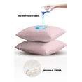 thumbnail image 4 of Pack of 2 Outdoor Pillow Covers, Geometric Textured Pink Waterproof Square Throw Pillowcase Cushion Decorative Pillow Covers for Couch Patio Tent, 26x26 in, 4 of 6