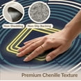 thumbnail image 6 of ODIKA 3'x5' Washable Throw Rug Disc Cd Retro Music Record Featuring Groove Rings Wave Motif for Entryway, Kitchen, Mudroom, Stain Resistant, Low Profile, Non-Slip, 6 of 7