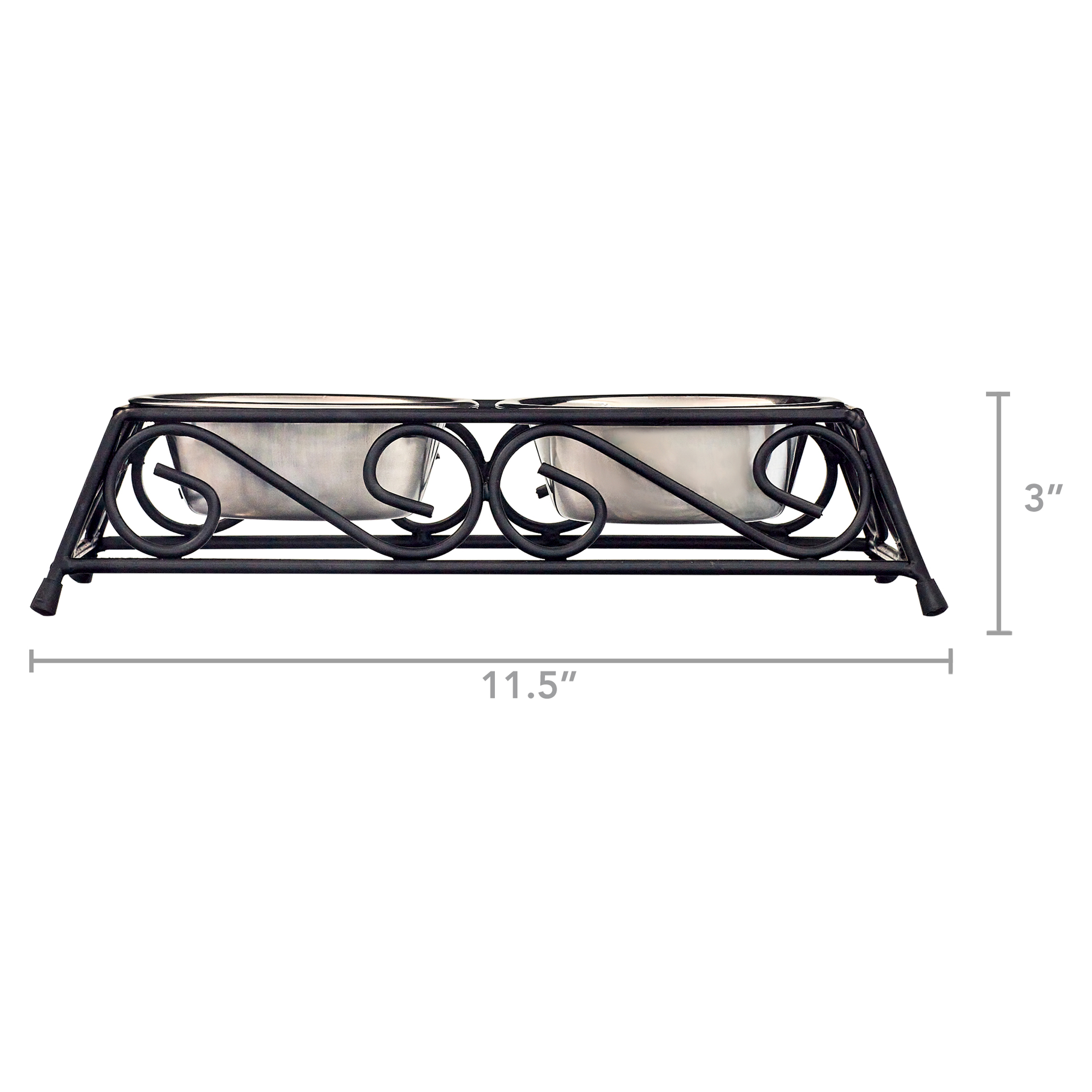 Gofetch Stainless Steel Double Pet Food Bowl Diner photo 5