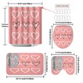 thumbnail image 7 of KCEHTA 4 Pcs Valentine's Day Shower Curtain Set with Non Slip Rugs Toilet Lid Cover U Shape Bath Mat Love Heart Shower Curtain Valentines Bathroom Decor, 7 of 7