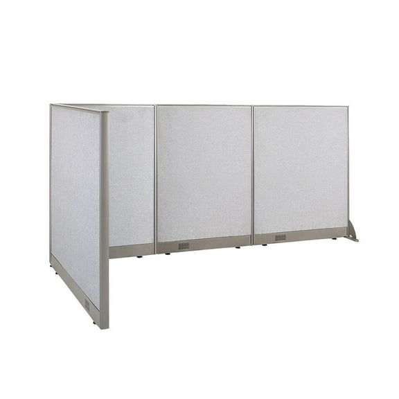 GOF L-shaped Freestanding Office Partition, Room Divider, Privacy Screen, Workstation Cubicle (48”D x 102”W x 48”H)