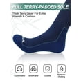 thumbnail image 5 of AMITOFO Diabetic Crew Socks for Men & Women —Bamboo Viscose Non-Binding Seamless Socks with Reinforced Heel & Toe , 3 Pairs,Size 9-11, Blue, 5 of 8