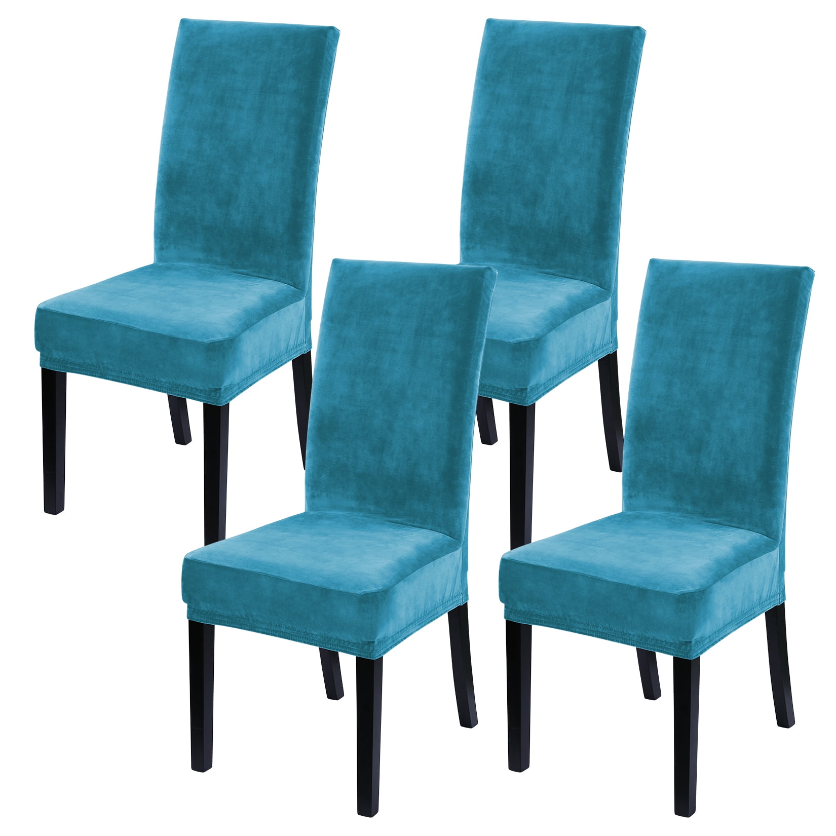 GlowSol Soft Stretch Velvet Chair Protectors Slipcovers for Dining Room
