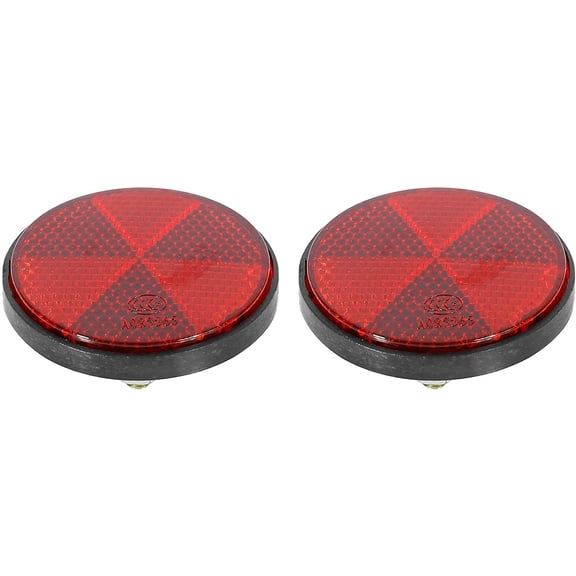 Kame S Home Pair M6x1.0 Red Plastic Universal Screw Mount Reflective Warning Reflector for Motorcycle Bike