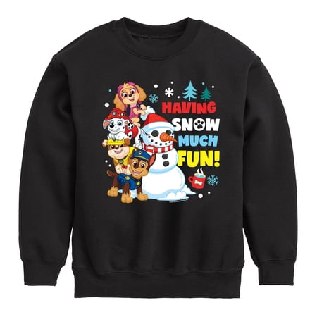 Paw Patrol - Having Snow Much Fun - Toddler And Youth Crewneck Fleece Sweatshirt