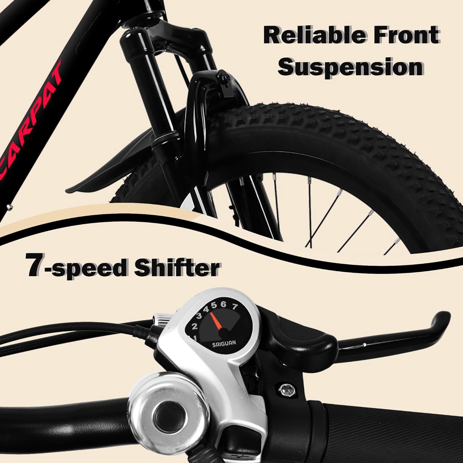 Ambifirner BMX Bike, 16 20 inch Bicycle with Hi-Ten Carbon Steel Frame, V Brake and Rear Holding Brake, Single Speed Design for Beginner to Advanced Riders