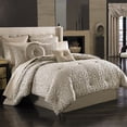 thumbnail image 2 of J. Queen New York 4 Piece Queen Comforter Set Astoria Damask Sand E96143, 2 of 5