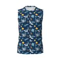 thumbnail image 6 of Lsque Sea Turtle Print Men's Cotton Blend Sleeveless Muscle Shirts (S-3XL)- Moisture Wicking, Odor Protection, UPF 30+,Large, 6 of 8