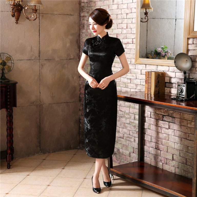 chinese style bridesmaid dresses Bridesmaids Gray Chinese Style Dress (BM09) XL / Gray