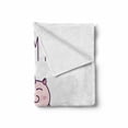 thumbnail image 2 of Unicorn Cat Soft Flannel Fleece Throw Blanket, Fantasy Animal with I am a Unicorn Words Funny Fictive Kitten, Cozy Plush for Indoor and Outdoor Use, 50" x 60", Baby Pink Purple, by Ambesonne, 2 of 6