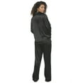 thumbnail image 2 of Elysees Rich Satin Notch Collar Set | Felina | Pajama Set (Black, Large), 2 of 2