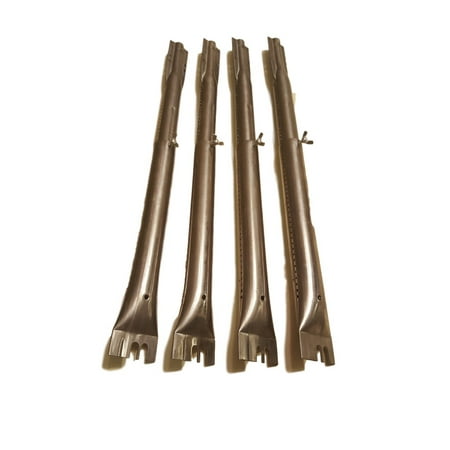 Set of 4 Adjustable Length BBQ Gas Grill Parts Replacement Stainless Steel Tube Burners for Gas Grill Models from Charbroil, Kenmore, Nexgrill, Master Forge and Others