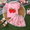 thumbnail image 2 of Toddler Baby Girl Clothes Summer Short Sleeve T-Shirt and Shorts Cute Infant Baby Girl Outfits Clothing Set 6-12 Months 12-24 Months 2t 3t 4t 5t 6t 7t 8t 9t Children 4-5 Years, 2 of 6