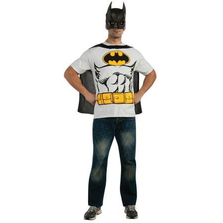 Batman T-Shirt Adult Costume Kit Top Movie Comic Superhero Theme Party