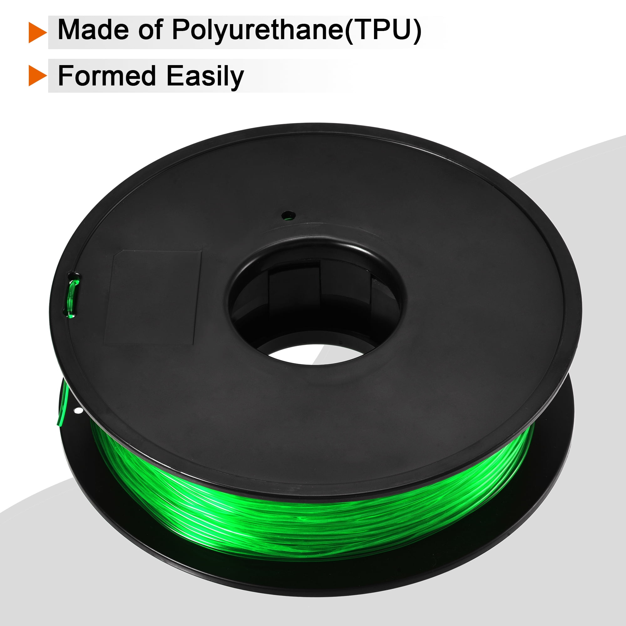 Uxcell 3D Printer Filament 1.75mm TPU Filaments Dimensional Accuracy +/- 0.05mm Green