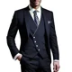thumbnail image 3 of Trajes para hombres Disfraces de alta calidad 2024 Blazer Chaleco y pantalones 3 piezas Vestido de noche de negocios de boda Conjunto de traje de hombre de corte entallado, 3 of 5
