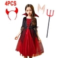 thumbnail image 3 of Disfraz de vampiro de Halloween para niños, vestido de fiesta para niñas, disfraz de Cosplay para niños, prendas de vestir para niños, fantasma del diablo, ropa de carnaval, 2024, 3 of 5
