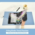 thumbnail image 3 of FORMRS 2 Pack Pencil Pouch for 3 Ring Binder with Clear Window Zipper Case, Colorful White, 3 of 6