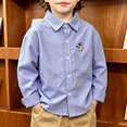thumbnail image 7 of felwors Toddler Children's Cotton Shirts for Boys and Girls Long Sleeved Lapel Tops Baby Button Coats Casual Cartoon (Sky Blue,5-6 Years), 7 of 7