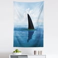 thumbnail image 1 of Shark Tapestry, Shark Fish Fin over the Sea Surface Danger Caution Themed Picture, Fabric Wall Hanging Decor for Bedroom Living Room Dorm, 5 Sizes, Pale Blue Violet, by Ambesonne, 1 of 9