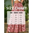 thumbnail image 7 of Cueply Long Skirts for Women Pleated Elastic High Waist drawstring Tiered Maxi Skirt with Pockets, 7 of 7