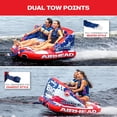 thumbnail image 2 of Airhead Stars & Stripes Big Mable Inflatable Heavy-Duty Nylon Covered Towable Tube, 1-2 Riders, Max Weight 240 lbs, 2 of 6