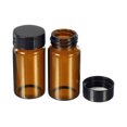 thumbnail image 1 of Unique Bargains 20mL Réactif Bouteille de Stockage en Verre Ronde Bouchon à Vis en Plastique Labo Brun Maison 20 Pack, 1 of 1