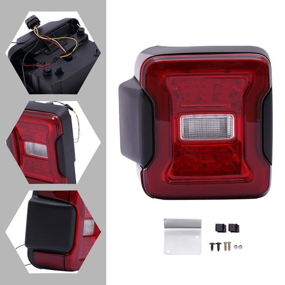 For 2018-2022 Jeep Wrangler Rear Driver Left Side LED Tail Light Assembly Tail Lamp Direct Replacement